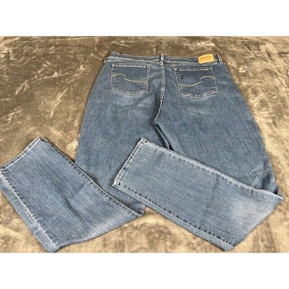 Levis Signature Mid Rise Straight Leg Stretch Blue Jeans, Womens 20M (35X32) - Picture 4 of 6